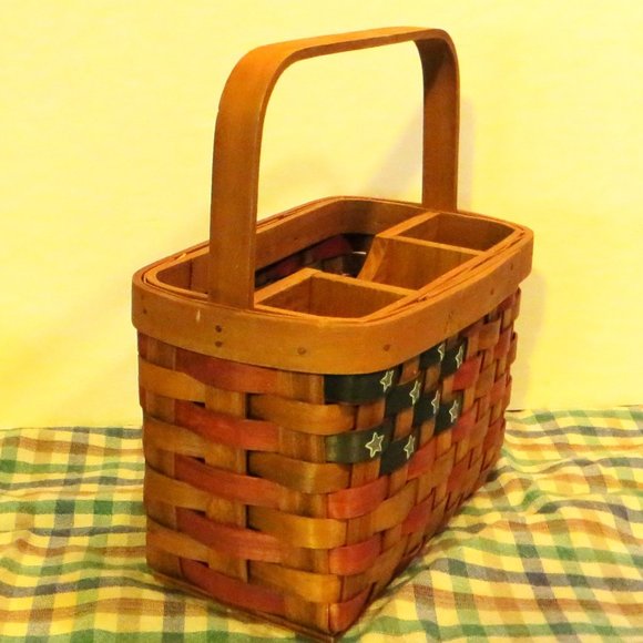 Americana Theme Basket For Table Accessories Summer Patriotic Patio - Picture 4 of 11